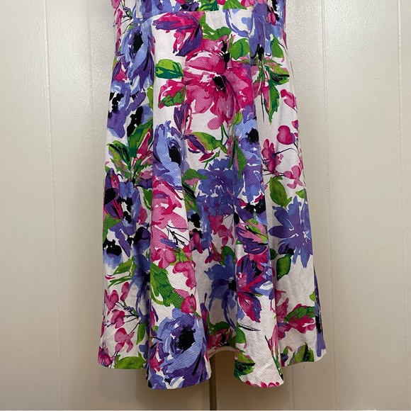 Black Label sz:16 Purple & Pink Floral Dress - Picture 12 of 15